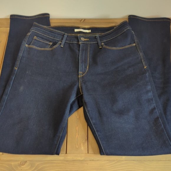 Levi’s Mid Rise Dark Wash Skinny Jeans SZ 10 - Picture 6 of 13